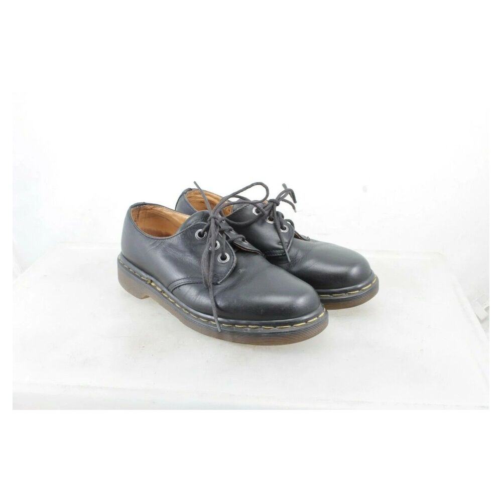 Dr. Martens 9222Z Black Leather 3-Eye Shoes Made in England UK 5